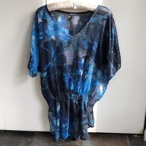 Express Blue Floral Top
